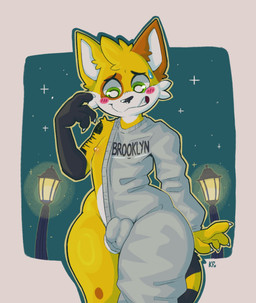 anthro balls belly blush clothed clothing drop embarrassed femboy flaccid genitals katx lights male nervous nervous_smile nipple_fetish nipples partially_clothed peeking_balls peeking_nipple penis public public_nudity shy sky smile solo star sweater thick_thighs topwear wide_hips yellow_body katxfish brooklyn_sweater meme_clothing katxlogan domestic_cat felid feline felis mammal hi_res meme