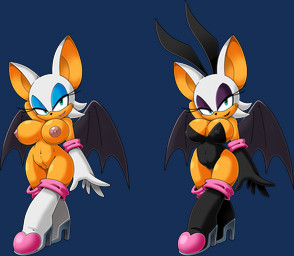 anthro areola big_breasts breasts camel_toe cleavage clothed clothing duo erect_nipples female genitals huge_breasts leotard looking_at_viewer nipple_outline nipples solo thick_thighs vulva wide_hips lordstevie sega sonic_adventure sonic_the_hedgehog_(series) rouge_the_bat bat mammal alpha_channel hi_res
