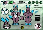 3_eyes ambiguous_gender anthro green_eyes hazard_symbol multi_eye nuclear pawpads radiation_symbol smile solo symbol catdragon7 fakemon pokemon_uranium fan_character nuke_the_nucleon fakeveelution nucleon_(fakemon) shiny_fakemon absurd_res hi_res model_sheet