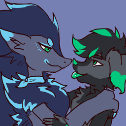 alternate_color ambiguous/ambiguous ambiguous_gender anthro anthro_on_anthro blue_body blue_fur bodily_fluids bubble drooling duo extreme_french_kiss french_kissing fur half-closed_eyes kissing long_tongue makeup messy narrowed_eyes neck_bulge saliva saliva_on_tongue simple_background teeth tongue tongue_out ungulatr nintendo pokemon generation_5_pokemon pokemon_(species) zoroark 1:1 2d_animation animated frame_by_frame