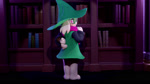 anthro big_ears book bookshelf clothed clothing eyewear furniture glasses hat headgear headwear male robe scarf solo tail gustavgiles deltarune undertale_(series) ralsei boss_monster_(undertale) 16:9 3d_(artwork) 3d_animation animated blender_(artwork) digital_media_(artwork) hi_res no_sound short_playtime webm widescreen