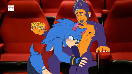 bribe duo male male/male oral pronounced_browridge public blurau sega sonic_the_hedgehog_(series) manic_the_monkey sonic_the_hedgehog eulipotyphlan haplorhine hedgehog mammal monkey primate hi_res