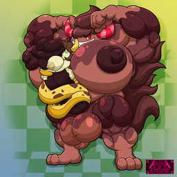 2_horns 3_toes 4_fingers animal_genitalia animal_penis anthro areola back_tuft ball_markings balls banana barefoot biceps big_areola big_balls big_breasts big_muscles big_nipples big_penis big_tail black_areola black_nipples black_penis breast_squish breasts brown_balls brown_body brown_fur brown_hair butt candy chocolate dessert duo equine_genitalia equine_penis erection eyebrows feet female fingers flexing flexing_bicep flexing_both_biceps flexing_muscles fluffy fluffy_hair food freckled_breasts freckled_butt freckled_face freckled_shoulders freckles fruit fur fur_markings genital_markings genitals green_eyes green_nipples gynomorph gynomorph/female hair head_tuft horn huge_balls huge_breasts huge_muscles huge_penis hugging_penis hyper hyper_genitalia hyper_penis intersex intersex/female larger_gynomorph larger_intersex long_hair long_tail looking_pleasured mane mane_hair markings multicolored_body multicolored_fur musclegut muscular muscular_anthro muscular_arms muscular_gynomorph muscular_intersex muscular_legs muscular_thighs musketeer nipples no_pupils nude open_mouth penis penis_squeeze plant pose pupils red_eyes red_horn saggy_balls serpentine sharp_teeth simple_background size_difference smaller_female smile smiling_at_another smiling_at_partner smug smug_face smug_grin spots spotted_body spotted_markings squeezing squish standing tail tail_wrapped_around tail_wrapped_around_penis tan_body teeth toes tuft unusual_anatomy unusual_horn vein veiny_penis white_pupils yellow_body annaengine cookie_run devsisters mythology fan_character schwarzwalder aquatic canid canine cookie_(cookie_run) eel fish food_creature living_candy living_chocolate mammal mythological_canine mythological_creature unknown_species werecanid werecanine werecreature werewolf 1:1 2026 absurd_res digital_drawing_(artwork) digital_media_(artwork) full-length_portrait hi_res portrait busty_boy_(lore) male_(lore)