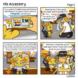 4_panel_comic baseball_cap biped black_body black_fur clothed clothing dialogue electronics eyes_closed female feral flag front_view fur group happy hat headgear headwear intersex-inclusive_progress_pride_colors kerchief lgbt_pride looking_at_object looking_at_phone male markings nervous nonbinary_pride_colors open_mouth orange_eyes orange_markings page_number phone pokemon_speak pride_accessory pride_colors progress_pride_colors quadruped rainbow_pride_colors side_view smile speech_bubble standing text transgender_pride_colors trio yellow_body yellow_fur lohlite nintendo pokemon lithium_(lohlite) logan_(lohlite) nitelite_(lohlite) generation_1_pokemon generation_4_pokemon pikachu pokemon_(species) rotom rotom_phone shinx shiny_pokemon 1:1 2024 artist_name colored comic english_text trans_(lore) trans_man_(lore)