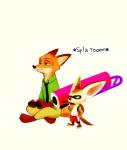 2017 3_toes anthro barefoot big_ears canid canine claws clothed clothing controller countershade_feet countershading disney feet fennec_fox finnick_(zootopia) fox fully_clothed fur male mammal mortic_ox nick_wilde orange_body orange_fur paws plantigrade red_fox simple_background toes true_fox zootopia