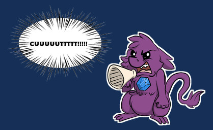 3_toes anthro bent_arm black_eyebrows cheek_tuft chest_gem ears_down exclamation_point eyebrows facial_tuft fangs featureless_crotch feet fist fur furrowed_eyebrows gem hair holding_megaphone light long_tail male male_anthro open_mouth outline pink_tongue pivoted_ears purple_body purple_fur purple_hair purple_tail red_gums sapphire_(gem) short_hair simple_background solo speech_bubble standing tail teeth text toes tongue transparent_background tuft white_outline yelling neyonical kappa_mikey guano_(kappa_mikey) mammal unknown_species 2018 alpha_channel colored digital_drawing_(artwork) digital_media_(artwork) english_description english_text hi_res lighting shaded