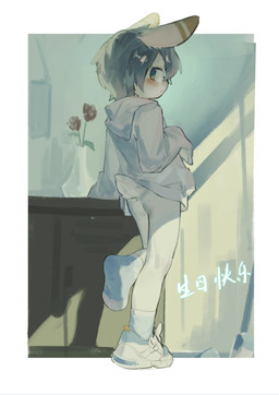 anthro blue_clothing blue_footwear blue_socks blush blush_lines bottomless broom butt circle_eyebrows cleaning_tool clothed clothing dipstick_ears drawer ear_markings eyebrows flower footwear fur furniture hoodie inside legwear light light_beam long_ears long_sleeves looking_at_viewer looking_back male multicolored_ears one_shoe_on plant pouting presenting presenting_hindquarters rabbit_ears raised_tail rose_(flower) scut_tail shadow shoe_fetish shoes shoes_removed short_tail simple_background sneakers sock_fetish socks solo sunbeam sunlight tail text topwear vase white_body white_clothing white_ears white_fur white_hoodie white_topwear yellow_ear_tips young young_anthro young_male moyansalt lagomorph leporid mammal rabbit chinese_text hi_res shaded translated