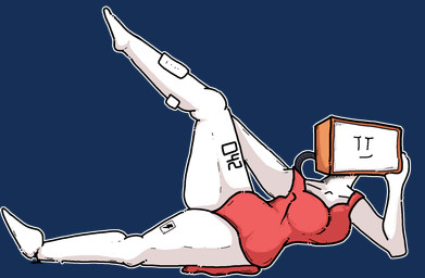 breasts clothing electronics female for_a_head hairless long_arms long_legs lying machine medium_breasts medium_butt number_print on_back one_leg_up raised_leg red_clothing screen screen_face solo tattoo television alberto_omega 042_(alberto_omega) fan_character humanoid object_head robot screen_head tv_head alpha_channel hi_res