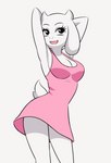 anthro bouncing_breasts breasts clothed clothing curvy_figure dancing dress female fur mature_female seductive simple_background solo white_background white_body white_fur huitu_c me!me!me! undertale undertale_(series) toriel bovid caprine mammal sheep 2d_animation animated frame_by_frame meme short_playtime