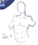 after_transformation bald featureless_face male midriff navel simple_background solo teats text white_background hybrid_kane human mammal black_and_white concept_art digital_drawing_(artwork) digital_media_(artwork) english_text model_sheet monochrome sketch