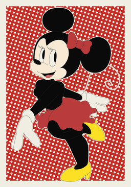 accessory anthro big_ears black_clothing black_ears black_eyes black_nose black_shirt black_topwear border bottomwear bow_accessory bow_ribbon breasts clothing countershading dotted_background eyelashes female footwear gloves hair_accessory hair_bow hair_ribbon handwear high_heels long_sleeves long_tail mouse_tail open_mouth open_smile outline pattern_background raised_leg red_background red_bottomwear red_bow red_clothing red_skirt red_tongue ribbons shirt shoes simple_background skirt smile solo standing tail tan_body tan_countershading tan_skin thin_tail tongue topwear white_border white_clothing white_gloves white_handwear white_outline yellow_clothing yellow_footwear yellow_high_heels four-pundo disney minnie_mouse house_mouse mammal mouse murid murine rodent 2024 absurd_res hi_res