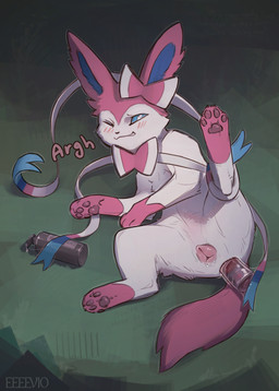 anal anal_masturbation anal_penetration animal_genitalia animal_vulva anus bodily_fluids butt canine_genitalia canine_vulva female female_penetrated feral genital_fluids genitals grass lube lying masturbation object_in_ass on_back pawpads paws penetration plant presenting presenting_vulva sex_toy sex_toy_in_ass sex_toy_insertion solo text toy transparent_sex_toy vaginal vaginal_fluids vulva eeeevio nintendo pokemon canid canine eeveelution generation_6_pokemon mammal pokemon_(species) sylveon digital_drawing_(artwork) digital_media_(artwork) digital_painting_(artwork) hi_res painting_(artwork) shaded