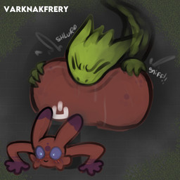 ambiguous_gender anal anthro big_butt butt butt_grab butt_sniffing duo feral hand_on_butt huge_butt oral rimming sex shelter_(rain_world) slurping sniffing through_wall varknakfrery rain_world videocult catty_(aircooledrats) lizard_(rain_world) slugcat