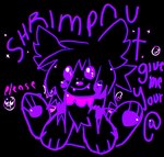 alternative_fashion ambiguous_gender black_background coontail_hair emo feral glamfur purple_line_art scene_haircut simple_background smile solo sparklefur text ogshrimpnut canid mammal colored_line_art digital_drawing_(artwork) digital_media_(artwork) hi_res