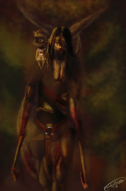 axe battle_axe big_ears blood bodily_fluids bruised bruised_eye chainmail duo forest hair long_hair long_tail male melee_weapon micro plant tail tall tree viking weapon hierro_(artist) hierro canid canine canis mammal procyonid raccoon wolf 2016 digital_media_(artwork) hi_res signature