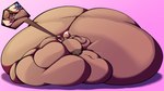 anthro belly big_belly big_breasts big_butt blobby breasts brown_body brown_fur brown_tail butt female fur huge_belly huge_breasts huge_butt immobile love_handles morbidly_obese morbidly_obese_anthro morbidly_obese_female nipples non-mammal_nipples nude obese obese_anthro obese_female overweight overweight_anthro overweight_female tail atsuineko nintendo pokemon fan_character sandria_suncake eevee generation_1_pokemon pokemon_(species)