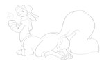 anus backsack balls genitals male paws perineum puffy_anus quadruped scarf simple_background solo tail white_background halbean twerp_(halbean) citra citra_taur mammal mammal_taur taur absurd_res hi_res monochrome