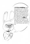 4_fingers angry anthro buckteeth cellphone clothing comic dialogue disney electronics english_text female fingers greyscale half-length_portrait hi_res holding_object inner_ear_fluff judy_hopps lagomorph leporid long_ears mammal monochrome phone portrait rabbit simple_background sketch speech_bubble taken_(movie) teeth text thelittlemetermaid tuft white_background zootopia