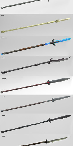 melee_weapon polearm text weapon zero_pictured bambookat microsoft the_elder_scrolls 3d_(artwork) absurd_res digital_media_(artwork) english_text hi_res