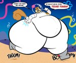 anthro armor belly big_belly big_breasts boots breasts buckteeth clothing curled_tail dialogue female flower_on_head footwear gloves grey_boots grey_clothing grey_footwear handwear headgear helmet huge_belly huge_thighs hyper hyper_thighs looking_at_viewer morbidly_obese morbidly_obese_anthro morbidly_obese_female obese obese_anthro obese_female one_eye_closed onomatopoeia open_mouth open_smile overweight overweight_anthro overweight_female patting_thighs pink_nose shoes smile solo sound_effects tail talking_to_viewer teeth text thick_thighs underwater walking water weight_gain white_clothing white_gloves white_handwear wink winking_at_viewer solitaryscribbles nickelodeon spongebob_squarepants sandy_cheeks mammal rodent sciurid tree_squirrel 2022 digital_drawing_(artwork) digital_media_(artwork) english_text hi_res