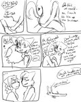 anthro blush breasts dialogue erection female group holding_butt hug male male/female student teacher teacher_and_student text young young_anthro bittersweet_candy_bowl david_(bcb) lani_(bcb) paulo_(bcb) canid canine canis domestic_cat domestic_dog felid feline felis mammal somali_cat comic hi_res monochrome sketch