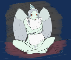 5_toes amber_eyes anthro biped blep blue_body blue_scales blush bone_frill claws crossed_legs elbow_feathers feathered_wings feathers feet female female_anthro fingers frill_(anatomy) front_view genitals grey_body grey_feathers grey_hair hair happy hug hugging_object hugging_pillow humanoid_feet humanoid_genitalia humanoid_hands humanoid_vulva long_hair looking_at_viewer markings nude nude_anthro nude_female pillow plantigrade pubes scales simple_background sitting slim_anthro slim_female solo striped_markings stripes text toe_claws toes tongue tongue_out vulva wings taiarts cavemanon_studios goodbye_volcano_high ko_op_(game_developer) snoot_game fang_(gvh) prehistoric_species pterosaur reptile scalie 2025 absurd_res alpha_channel artist_name colored full-length_portrait hi_res portrait