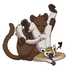 5_fingers 5_toes anatomically_correct anatomically_correct_genitalia anatomically_correct_penis anatomically_correct_vulva animal_genitalia animal_penis animal_vulva black_claws black_eyebrows black_feet black_fingers black_nose brown_body brown_fur claws cunnilingus curling_toes duo erection eyebrows eyes_closed feet female feral finger_claws fingerless_(marking) fingerless_gloves_(marking) fingers fluffy fluffy_ears fluffy_tail focused fossa_penis from_behind_position fur genitals gloves_(marking) grey_vulva head_tuft heart_symbol inner_labia leg_grab lemur_vulva long_inner_labia looking_at_another looking_at_partner looking_pleasured male male/female markings multicolored_body multicolored_fur nude on_haunches one_eye_closed oral penile_spines penis plantigrade semi-anthro sex simple_background sitting sitting_on_ground tail tail_grab tan_body tan_fur thigh_grab toe_claws toes tuft two_tone_body two_tone_fur vaginal vulva wavy_mouth wavy_smile wheelbarrow_position white_body white_fur winking_at_partner kingcivet euplerid fossa golden-crowned_sifaka lemur mammal primate sifaka strepsirrhine absurd_res hi_res