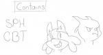 anthro canid canine duo generation_1_pokemon generation_4_pokemon legendary_pokemon lucario mammal mewtwo mintyskin monochrome nintendo pokemon pokemon_(species) simple_background smile title white_background