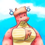 blep body_hair chest_hair cloud derp_eyes hair male moobs orange_hair scales sky solo tongue tongue_out recordradioblue mythology carmesi_rubin_(w.d-7) dragon mythological_creature mythological_scalie scalie himbo 1:1 digital_drawing_(artwork) digital_media_(artwork) hi_res watermark