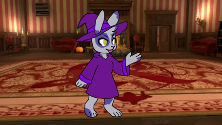 anthro bunny_wizzard duo fox_tail fur green_eyes humor male purple_body purple_fur screaming sound_effects testicular_torsion wizzard only_cats azzy_the_bunny catswell felid feline lagomorph leporid mammal rabbit 16:9 animated hi_res high_framerate huge_filesize meme short_playtime sound video widescreen