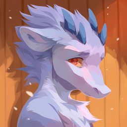 4_horns ambiguous_gender anthro blue_body blue_ears blue_fur blue_horn chest_tuft ears_back fur head_tuft horn mouth_closed multi_horn multicolored_eyes neck_tuft nude nude_ambiguous nude_anthro orange_eyes orange_sclera pivoted_ears pupils red_eyes red_pupils side_view simple_background solo tuft two_tone_eyes unsigned corzh77 mythology dragon furred_dragon furred_scalie mythological_creature mythological_scalie scalie 1:1 absurd_res bust_portrait detailed hi_res icon portrait