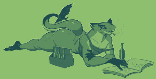anthro big_butt book bottle bottomless butt cigar clothed clothing container featureless_chest female female_anthro flat_chested looking_at_viewer lying magazine on_front open_mouth porn_magazine pornography shirt simple_background smoking solo tail tank_top teeth thick_thighs tongue topwear conditional_dnp welwraith deadlock_(game) valve vyper_(deadlock) lizard reptile scalie digital_media_(artwork) green_monochrome green_theme hi_res monochrome