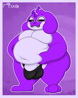 anthro balls belly big_belly big_butt butt clothed clothing genitals looking_down male moobs overweight overweight_anthro overweight_male partially_clothed penis pseudo_hair simple_background slightly_chubby solo speedo speedo_down speedo_only standing swimwear thick_thighs topless henrique_rick disney lilo_and_stitch fan_character tyrian_(tyrianreal) alien experiment_(lilo_and_stitch) absurd_res hi_res