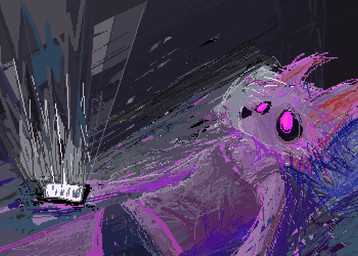 anthro black_nose blue_clothing blue_underwear cellphone clothing electronics female lying on_back phone pink_eyes sad smartphone solo underwear demensa canid canine canis mammal wolf 2019 digital_media_(artwork) pixel_(artwork)