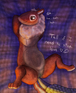ambiguous_gender anal anal_fingering anthro bed bed_covers bed_sheet bedding bedding_background belly_hair bent_legs body_hair butt chest_fur chest_tuft claws duo ears_up evening female feral fingering fur furniture genitals hands_behind_back hands_behind_head head_tuft multicolored_body narrowed_eyes navel neck_tuft organs paws penetration raised_leg scales smile spread_legs spreading stomach tail text tuft vulva keli_kameks the_nature_of_predators arxur_(the_nature_of_predators) dossur_(the_nature_of_predators) mammal reptile rodent scalie sciurid english_text hi_res