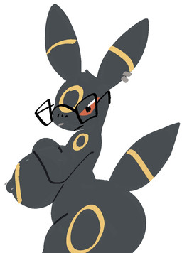 anthro big_breasts black_body black_fur black_nipples breasts ear_piercing eyewear eyewear_only female fur glasses glasses_only huge_breasts huge_thighs looking_at_viewer markings mouth_closed narrowed_eyes nipples nude piercing pose red_sclera ring_(marking) side_view simple_background solo tail thick_thighs wearing_glasses white_background xarop77 nintendo pokemon eeveelution generation_2_pokemon pokemon_(species) umbreon 2025 digital_drawing_(artwork) digital_media_(artwork) hi_res pinup portrait