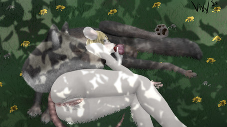 after_vaginal animal_genitalia animal_penis anthro anthro_on_feral anthro_penetrated anus balls bestiality blue_eyes bodily_fluids canine_genitalia canine_penis cleanup_blowjob clitoral_hood clitoris countershading cum cum_from_vagina cum_in_vagina cum_inside curled_up duo ears_back erection fellatio female female_penetrated feral feral_penetrating feral_penetrating_anthro flower fur genital_fluids genitals grass holding_another's_knot holding_another's_penis holding_knot holding_penis humanoid_genitalia humanoid_vulva knot knot_grab knotted_penis leaking_cum lying male male/female male_penetrating male_penetrating_female mouse_ears mouse_tail on_side oral oral_penetration pawpads penetration penile penile_penetration penis penis_grab pivoted_ears plant pointy_ears prick_ears raised_leg sex sleep_sex sleeping tongue tongue_out tongue_out_fellatio vaginal_fluids vaginal_fluids_on_vulva vein veiny_knot veiny_penis vulva whiskers white_body white_fur vixx canid canine canis mammal mouse murid murine rodent wolf 16:9 4k absurd_res digital_media_(artwork) digital_painting_(artwork) hi_res painting_(artwork) signature widescreen