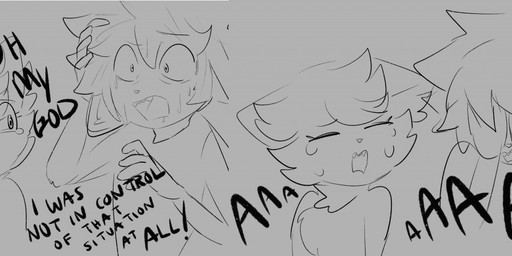 anthro bodily_fluids crying dialogue duo female male open_mouth screaming tearing tears text bloowolfy english_text greyscale monochrome sketch