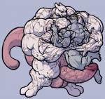 anthro balls big_muscles colored duo erection furry_(artist) generation_1_pokemon genitals glans huge_muscles humanoid_genitalia humanoid_penis hyper hyper_muscles legendary_pokemon machoke male male/male mewtwo muscular nintendo nude penis pink_balls pink_glans pink_penis pokemon pokemon_(species) simple_background size_difference standing vein