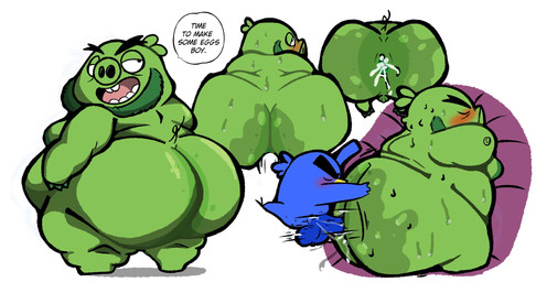 after_anal after_anal_penetration after_sex anal anal_penetration anthro anthro_on_anthro anthro_penetrated anthro_penetrating anthro_penetrating_anthro backsack balls beak beard big_butt black_eyebrows blue_body blue_feathers blush bodily_fluids butt cum cum_from_ass cum_in_ass cum_inside dialogue duo eyebrows eyes_closed facial_hair feathers genital_fluids genitals green_beard green_body green_facial_hair green_skin larger_penetrated leaking leaking_anus leaking_cum looking_back male male/male male_penetrated male_penetrating male_penetrating_male moobs nipples open_mouth overweight overweight_anthro overweight_bottom overweight_male overweight_sub penetration penile penile_penetration penis_in_ass rear_view sex size_difference small_tail small_top_big_bottom speech_bubble sweat sweaty_butt tail text yellow_beak funkyghosty angry_birds rovio_entertainment sega the_angry_birds_movie king_leonard_mudbeard avian bird domestic_pig mammal suid suine sus_(pig) 2026 digital_drawing_(artwork) digital_media_(artwork) english_description english_text hi_res