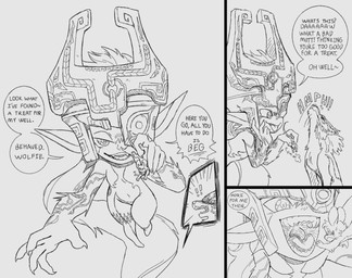 bdsm dialogue female imminent_vore male micro open_mouth oral_vore petplay roleplay teasing text vore emmacat64 nintendo the_legend_of_zelda twilight_princess link_(wolf_form) midna canid canine canis imp mammal mouse murid murine rodent wolf comic english_text hi_res monochrome