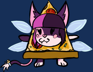 :3 chibi food happy pizza raised_arms stiker dafne_(s4_turn0) domestic_cat felid feline felis mammal alpha_channel