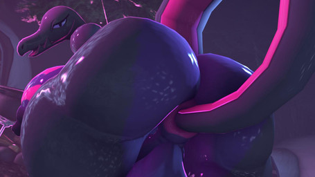 anal anal_masturbation anal_penetration anthro anthrofied anus areola autopenetration balls big_anus big_balls big_breasts big_butt breasts butt genitals glistening glistening_anus glistening_body glistening_breasts glistening_butt glistening_face glistening_skin glistening_thighs gynomorph gynomorph_penetrated huge_breasts huge_butt intersex intersex_penetrated looking_at_viewer masturbation nipples outside penetration purple_areola purple_balls purple_nipples reflective solo tail tail_fetish tail_in_ass tail_in_own_ass tail_insertion tail_play rayhuma nintendo pokemon generation_7_pokemon pokemon_(species) reptile salazzle scalie 16:9 3d_(artwork) digital_media_(artwork) source_filmmaker_(artwork) widescreen