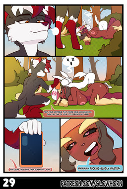 after_sex anthro ass_up big_breasts big_ears black_body black_fur black_sclera blush blush_lines bodily_fluids brainwashing breasts brown_body brown_fur brown_hair butt cellphone cheating_girlfriend clothing corruption crouching curvy_figure day dialogue dizzy dizzy_eyes dominant dominant_anthro dominant_male electronics exhausted eyebrows eyelashes female forest fur grass group hair hair_bun hat headgear headwear holding_object holding_phone hypnosis infidelity looking_at_another looking_down looking_pleasured lying lying_on_ground magic male male/female master mind_alteration mind_control nipples nude on_back on_ground open_mouth orange_eyes personality_change phone phone_screen pink_eyes plant pokeball ponytail profanity red_body red_fur red_hair red_nose scut_tail short_tail shrub sigh silhouette silhouetted_body simple_background slave small_breasts smile spiral spiral_eyes squish standing standing_over submissive submissive_anthro submissive_female sweat sweatdrop tail talking_to_another tan_body tan_fur text tongue tree trio white_body white_fur white_hair white_sclera wide_hips glowhorn nintendo pathetic_(meme) pokemon artifact_the_fox hilda_(pokemon) rosa_(pokemon) canid canine eeveelution fox generation_4_pokemon generation_6_pokemon lagomorph leporid lopunny mammal pokemon_(species) rabbit sylveon absurd_res comic english_text hi_res meme