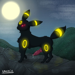 animal_genitalia animal_penis balls big_balls big_penis black_body bodily_fluids canine_genitalia canine_penis dripping feral genital_fluids genitals knot knotted_penis looking_at_viewer male night outside penis precum precum_drip red_eyes solo standing tuft jackiewolf-6734 nintendo pokemon canid canine eeveelution generation_2_pokemon mammal pokemon_(species) umbreon 1:1 hi_res