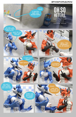 abs anthro athletic athletic_anthro athletic_male bathing dialogue duo male male/male muscular muscular_anthro muscular_male orientation_play pecs showering showering_together soap speech_bubble suds text phosphoruscrow valorlynz_(modeler) dave_(phosphoruscrow) zack_(phosphoruscrow) avian bird blue_jay canid canine corvid fox jay_(bird) mammal new_world_jay oscine passerine 3d_(artwork) comic digital_media_(artwork) english_text