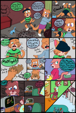 alley anthro building city dialogue dirty dish duo female furniture gaming group house kitchen male male/female mud outside playing sofa text young somestickygoo gamecube murphy_and_mitzi nintendo phantasy_star sega bimmy_(ajmarekart) delia_(ajmarekart) jimmy_(ajmarekart) murphy_(ajmarekart) domestic_cat felid feline felis mammal murid murine rat rodent absurd_res comic english_text hi_res
