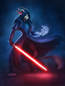 abstract_background angry anthro boots clothed clothing coat electricity electricity_manipulation elemental_manipulation fangs female footwear force_lightning fully_clothed fur grey_horn holding_lightsaber holding_object holding_weapon horn lightning lightsaber looking_down mask melee_weapon pink_body pink_fur raining red_lightsaber shoes sith solo standing tail tail_tuft teeth topwear tuft weapon wearing_mask white_tail_tuft komahu mythology star_wars eiris_(saren662) dragon mythological_creature mythological_scalie scalie 3:4 absurd_res hi_res