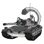 ambiguous_gender black_spots grey_body grey_tail italy multicolored_body not_furry simple_background spots tail tank_(vehicle) vehicle white_background progettom4065 world_of_tanks progettom4065_(tank) felid mammal pantherine snow_leopard 1:1