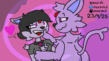 anthro arm_grab butt corruption duo female female/female gender_transformation head_grab hypnosis male male/female mind_control tail transformation transformation_through_magic moxxiecd nintendo pokemon eeveelution espeon generation_2_pokemon humanoid pokemon_(species)